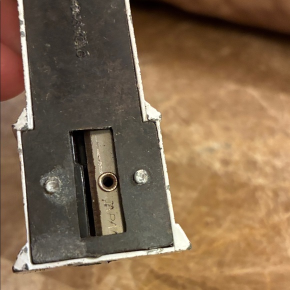 Vintage Die Cast Metal White Grandfather Clock Pencil Sharpener - Picture 10 of 13